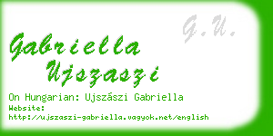 gabriella ujszaszi business card
