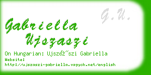 gabriella ujszaszi business card